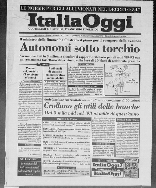 Italia oggi : quotidiano di economia finanza e politica